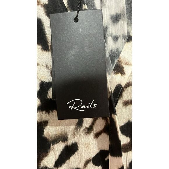 Rails Tyra Cheetah Print Tie-waist Midi Dress Size Small - Picture 10 of 10